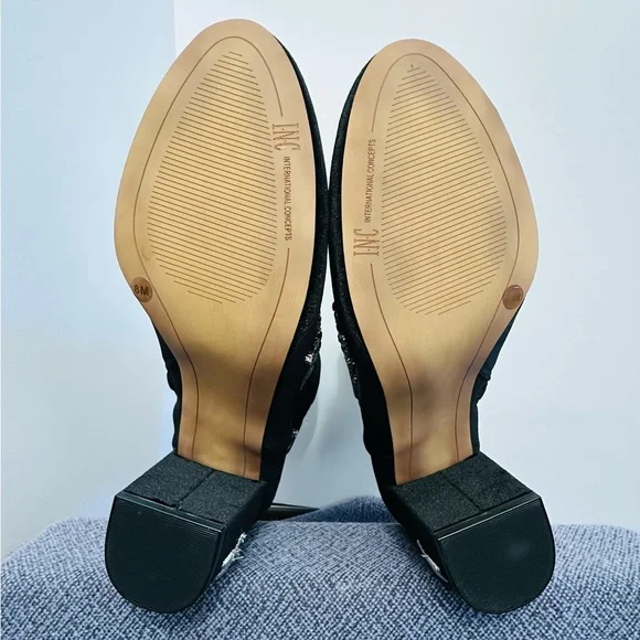 INC International Concepts Brand New Black Dragon Fly Embroidered Ankle Boots - Picture 6 of 6